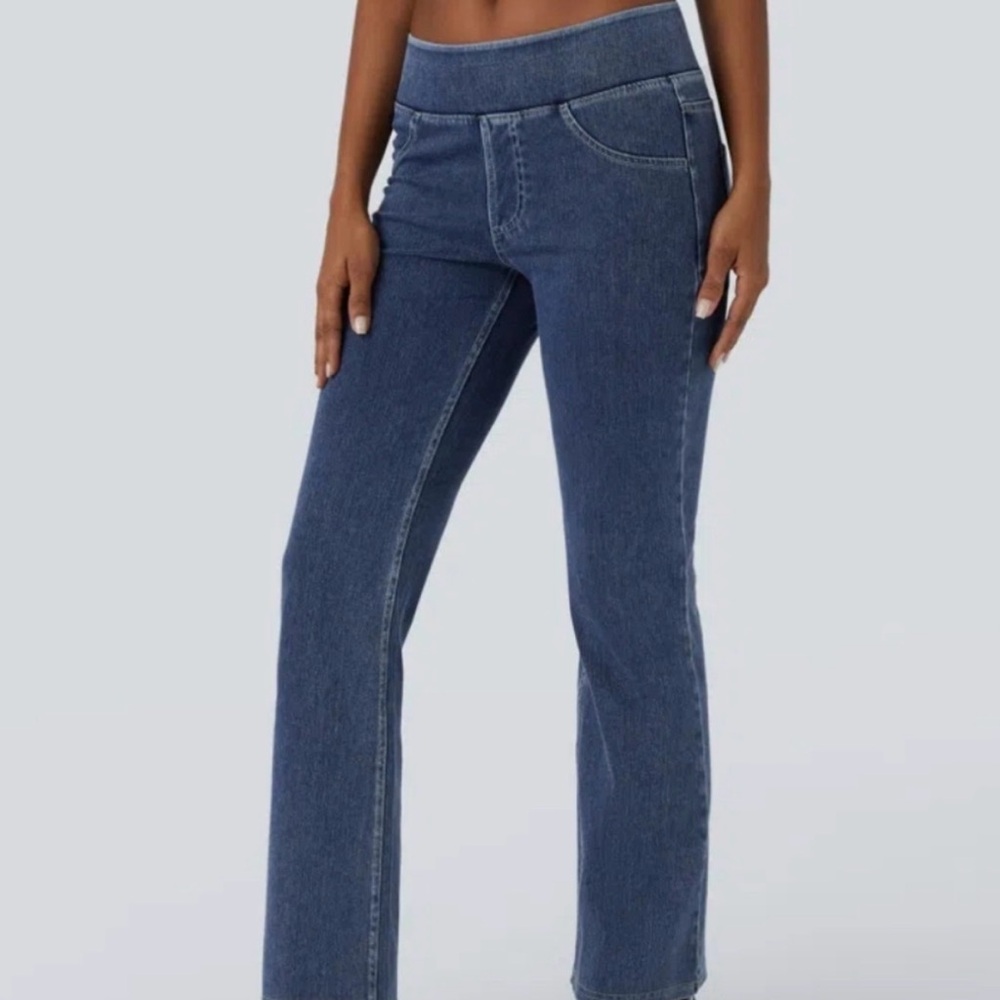New Halara Flex Bootcut Denim XS, 0/2/4 Baby Flare Pocket Jeans, Cotton Jeggings